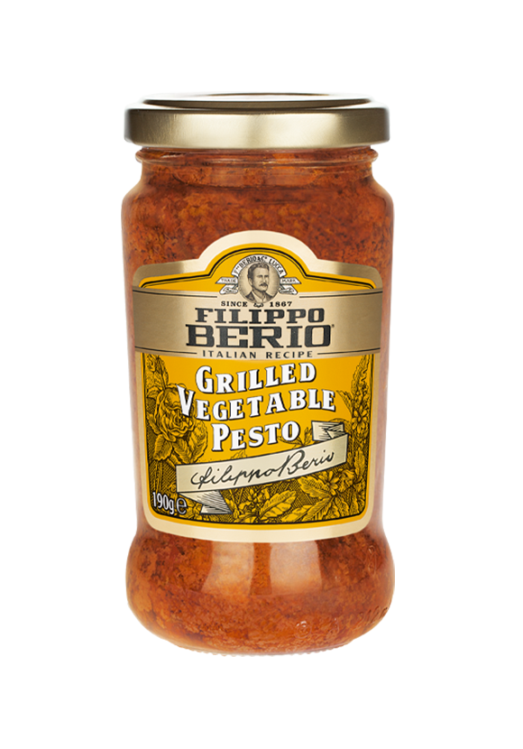 Pesto van gegrilde groenten